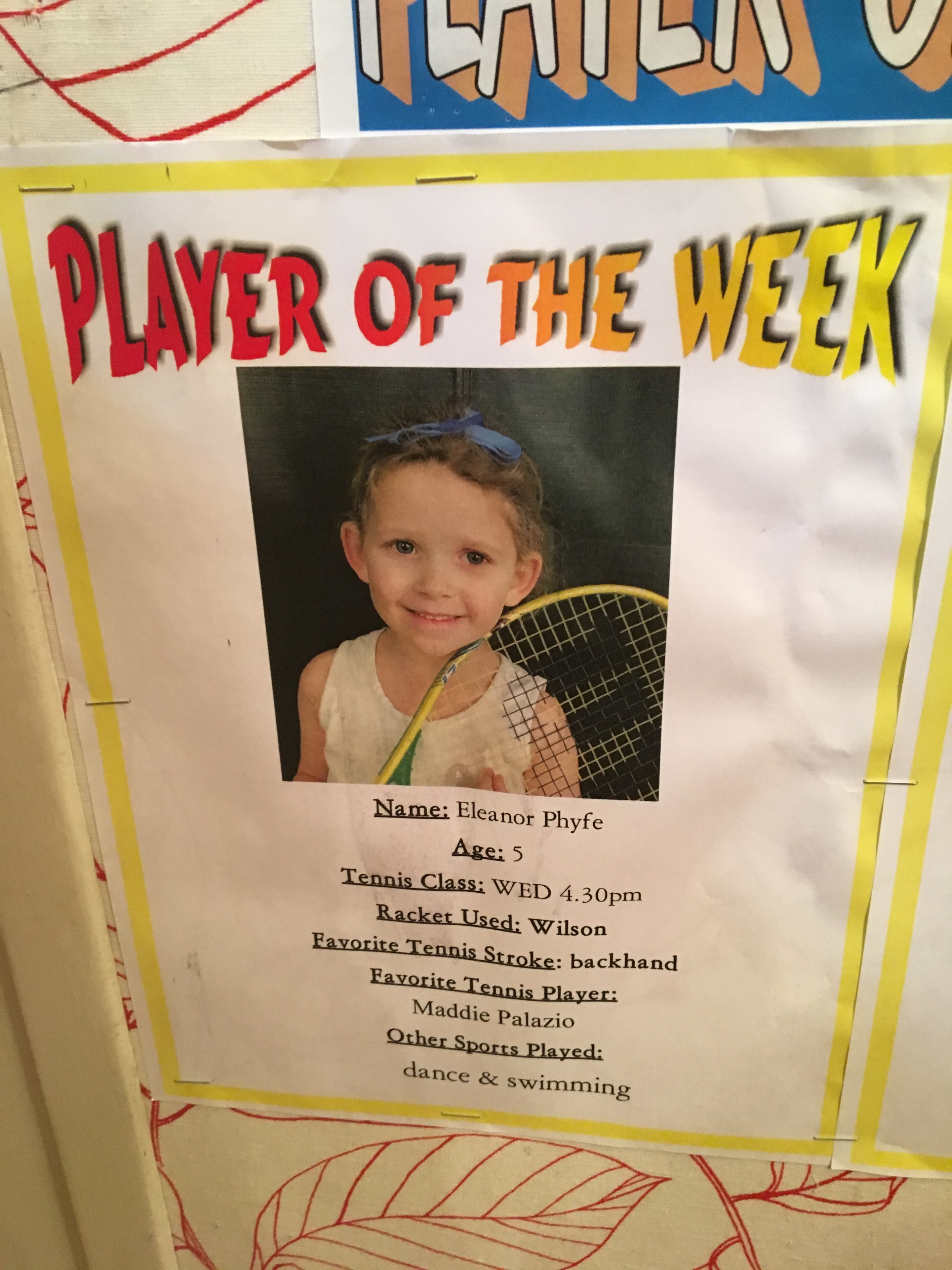 Player of the Week — Eleanor Phyfe